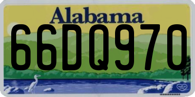 AL license plate 66DQ970