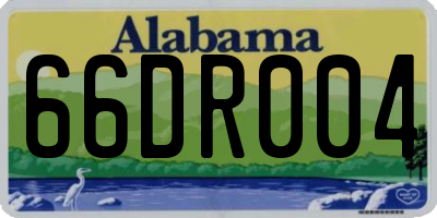 AL license plate 66DR004