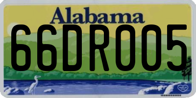 AL license plate 66DR005