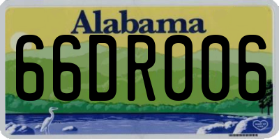 AL license plate 66DR006