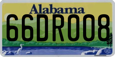 AL license plate 66DR008