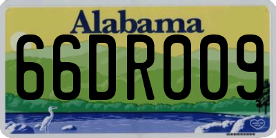 AL license plate 66DR009