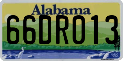 AL license plate 66DR013