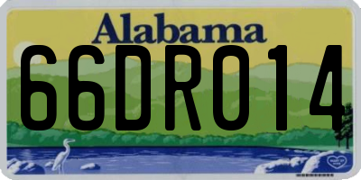 AL license plate 66DR014