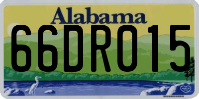 AL license plate 66DR015