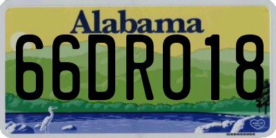 AL license plate 66DR018