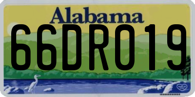 AL license plate 66DR019