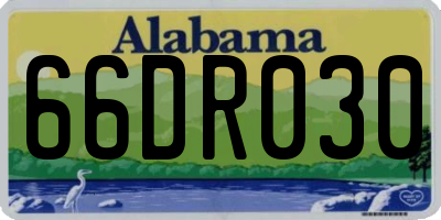 AL license plate 66DR030
