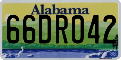 AL license plate 66DR042