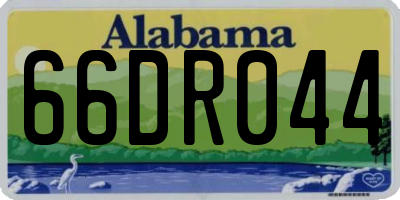 AL license plate 66DR044