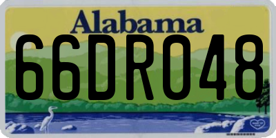 AL license plate 66DR048