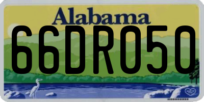 AL license plate 66DR050