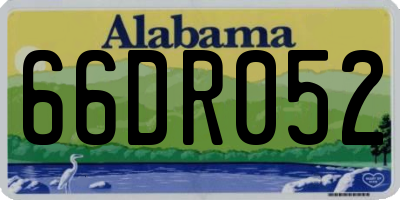 AL license plate 66DR052