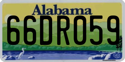 AL license plate 66DR059
