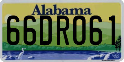 AL license plate 66DR061