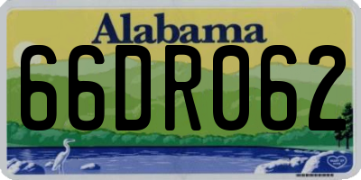 AL license plate 66DR062