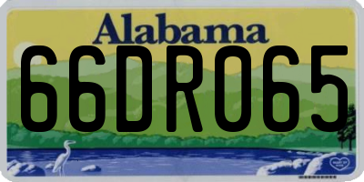 AL license plate 66DR065