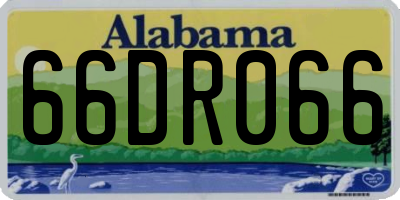 AL license plate 66DR066