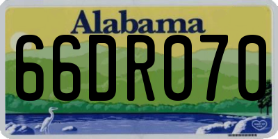 AL license plate 66DR070