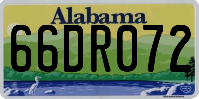 AL license plate 66DR072