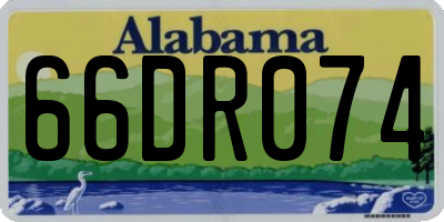 AL license plate 66DR074