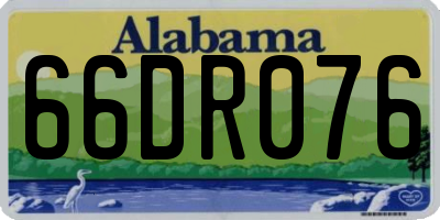 AL license plate 66DR076