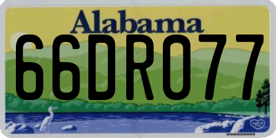 AL license plate 66DR077