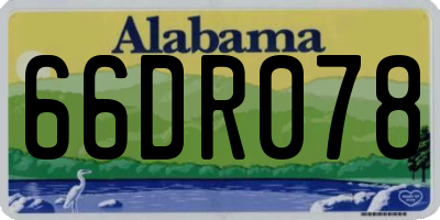 AL license plate 66DR078