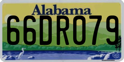 AL license plate 66DR079
