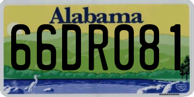 AL license plate 66DR081