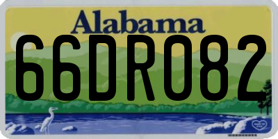 AL license plate 66DR082