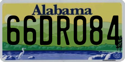 AL license plate 66DR084