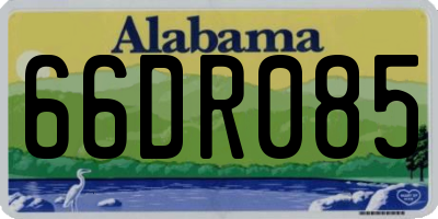 AL license plate 66DR085
