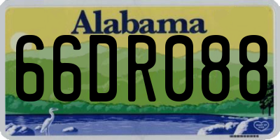 AL license plate 66DR088