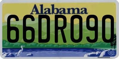 AL license plate 66DR090