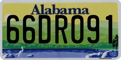 AL license plate 66DR091