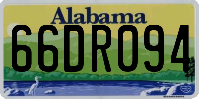 AL license plate 66DR094