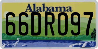 AL license plate 66DR097