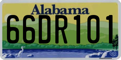 AL license plate 66DR101