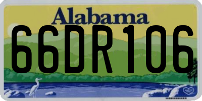 AL license plate 66DR106