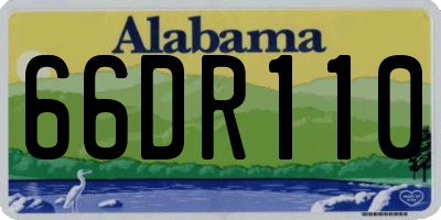 AL license plate 66DR110