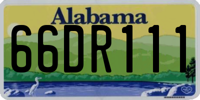 AL license plate 66DR111