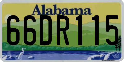 AL license plate 66DR115