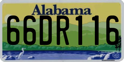 AL license plate 66DR116