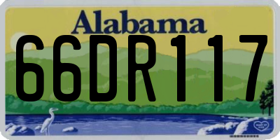 AL license plate 66DR117