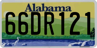 AL license plate 66DR121