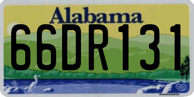 AL license plate 66DR131