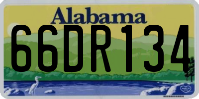 AL license plate 66DR134