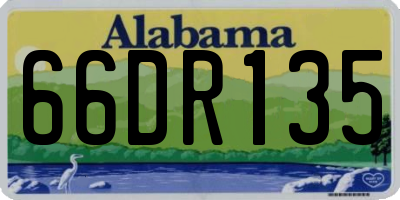 AL license plate 66DR135