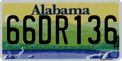 AL license plate 66DR136